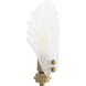 Isabelle 2 Light 11.02 inch Vintage Brass and Handmade Glass Wall Lamp Wall Light