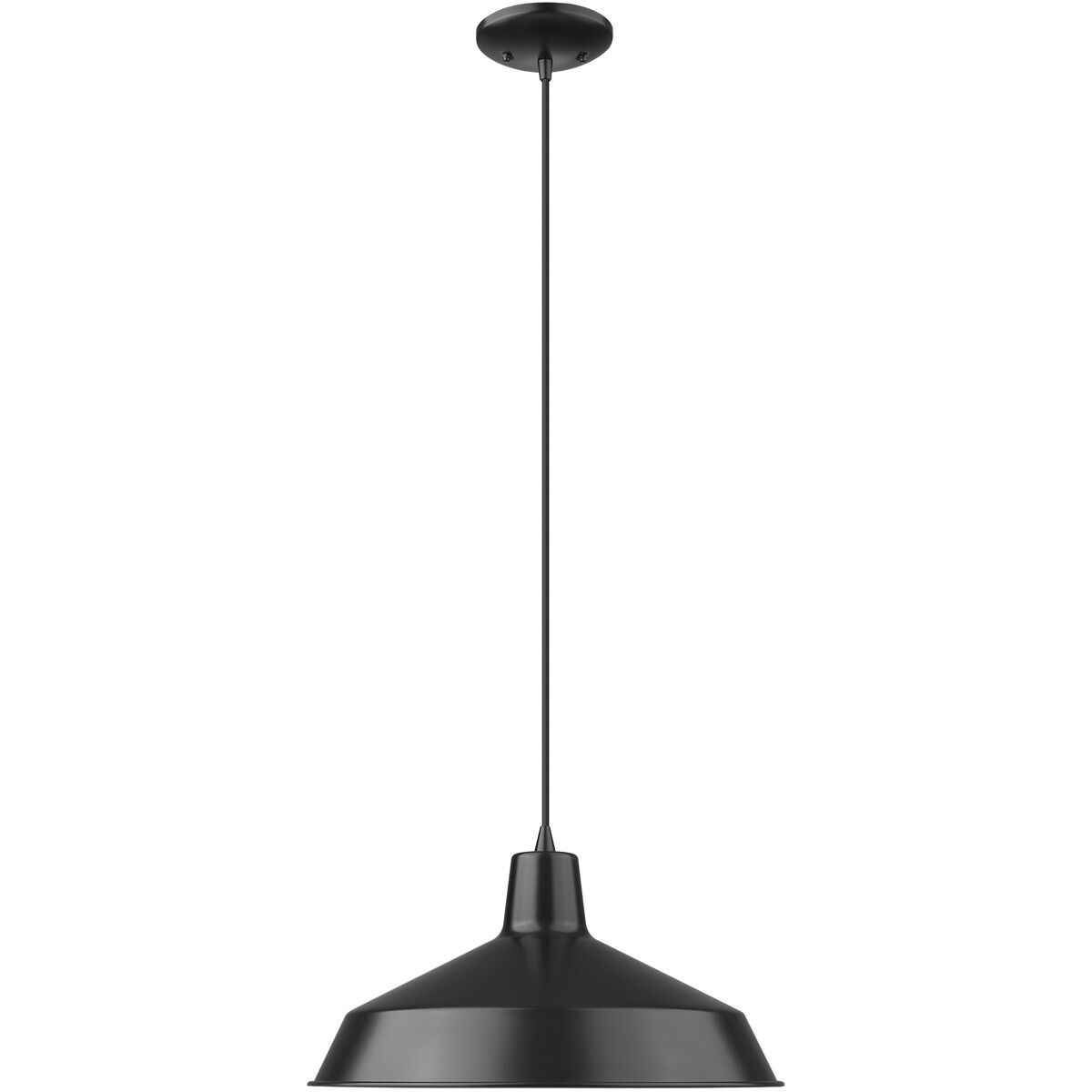 Alcove 1 Light 16 inch Matte Black Pendant Ceiling Light