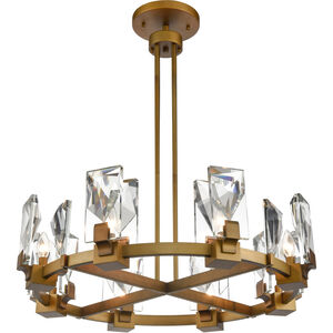 Horizon 8 Light 32 inch Aged Brass Chandelier Ceiling Light