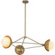 Perth 3 Light 39.88 inch Brushed Gold Chandelier Ceiling Light