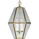 Bound Beveled Glass 3 Light 13 inch Polished Brass Hall & Foyer Ceiling Light