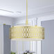 Vistaview 5 Light 24 inch Soft Gold Pendant Chandelier Ceiling Light