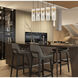 Fontaine Linear Chandelier Ceiling Light in Rubbed Brass