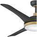 Alba 56 inch Matte Black with Heritage Brass with Matte Black Blades Smart Fan