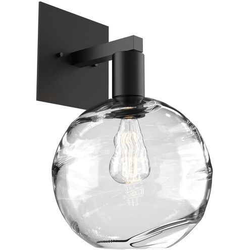 Terra 1 Light 9 inch Matte Black Indoor Sconce Wall Light in Terra Clear