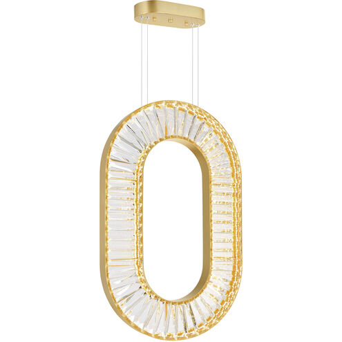 Bjoux LED 19 inch Brass Down Chandelier Ceiling Light