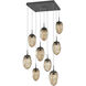 Meteo LED LED Graphite Chandelier Ceiling Light, Square Multi-Port