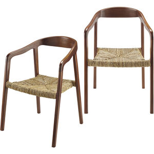 Hefei Top: Wheat; Base: Dark Brown Dining Chair