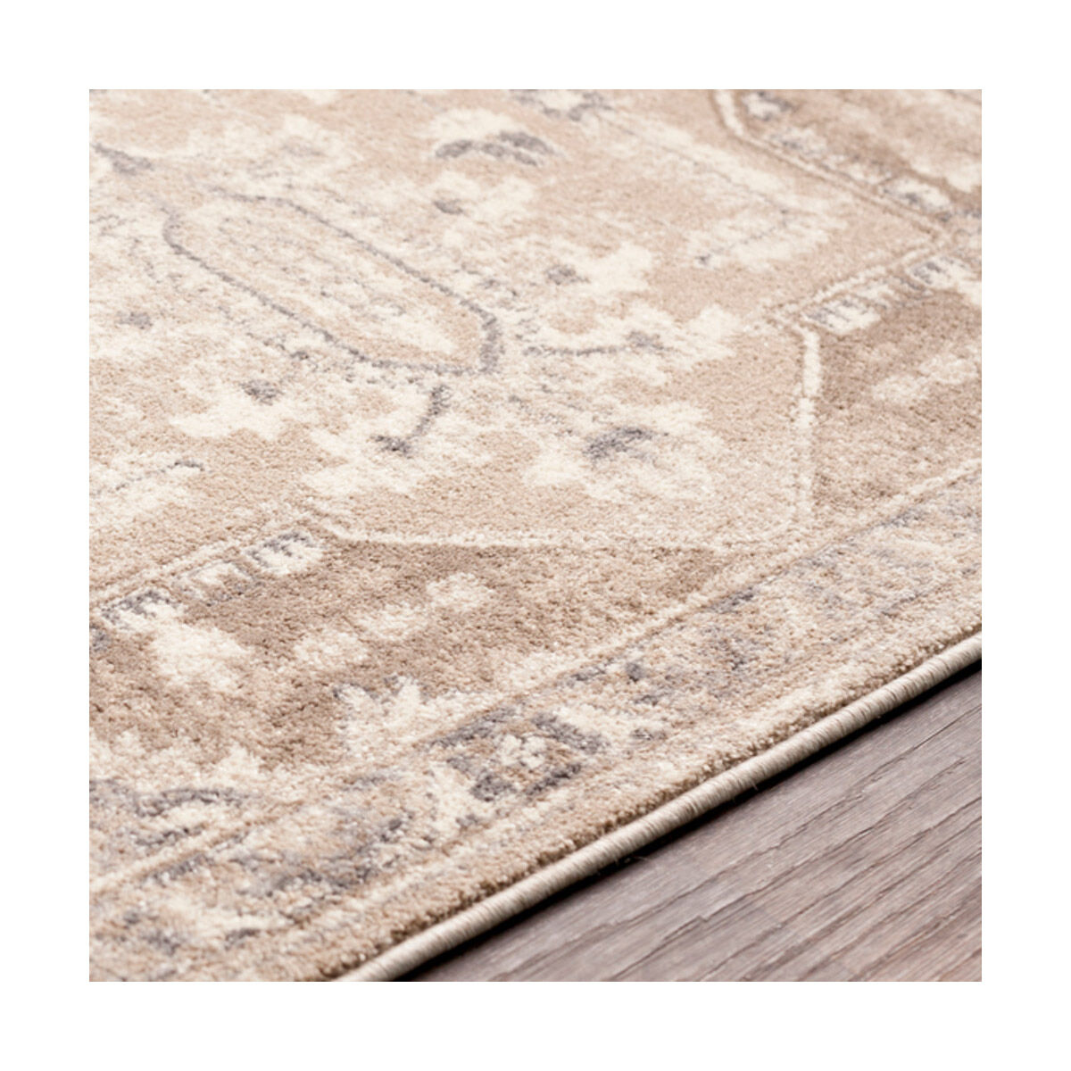 Ayasofya 96 X 61 inch Camel/Charcoal/Cream/Medium Gray/Dark Brown Rugs, Rectangle