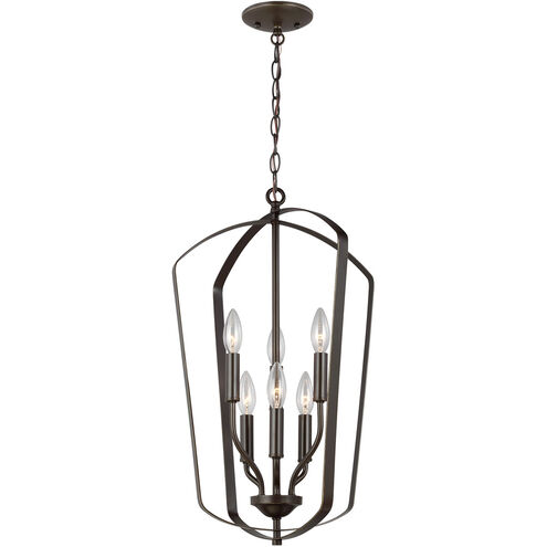 Romee 6 Light 15 inch Bronze Foyer Pendant Ceiling Light, Medium