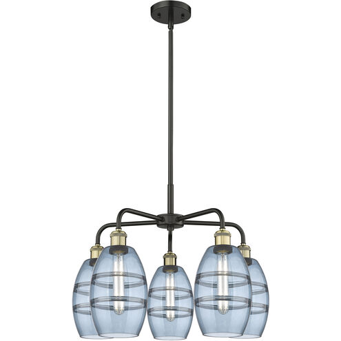 Ballston Vaz 5 Light 23.88 inch Black Antique Brass Stem Hung Chandelier Ceiling Light