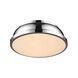Duncan 2 Light 14 inch Chrome Flush Mount Ceiling Light, Damp