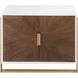 Crafton Mahogany with White and Satin Brass Cabinet