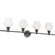 Gene 4 Light 37.6 inch Black Wall sconce Wall Light