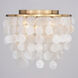 Elsa LED 16 inch Natural Brass Flush Mount Ceiling Light