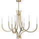 Bradford LED 40 inch Noble Brass Chandelier Ceiling Light