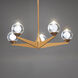 Double Bubble 5 Light 22.25 inch Aged Brass Chandelier Ceiling Light