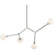 Cassius 4 Light 5.25 inch Polished Nickel Chandelier Ceiling Light, Convertible