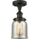 Small Bell LED 5 inch Oil Rubbed Bronze Semi-Flush Mount Ceiling Light, Ballston