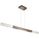Axis LED 48.1 inch Burnished Bronze Linear Pendant Ceiling Light in 3000K LED, Single Small Moda