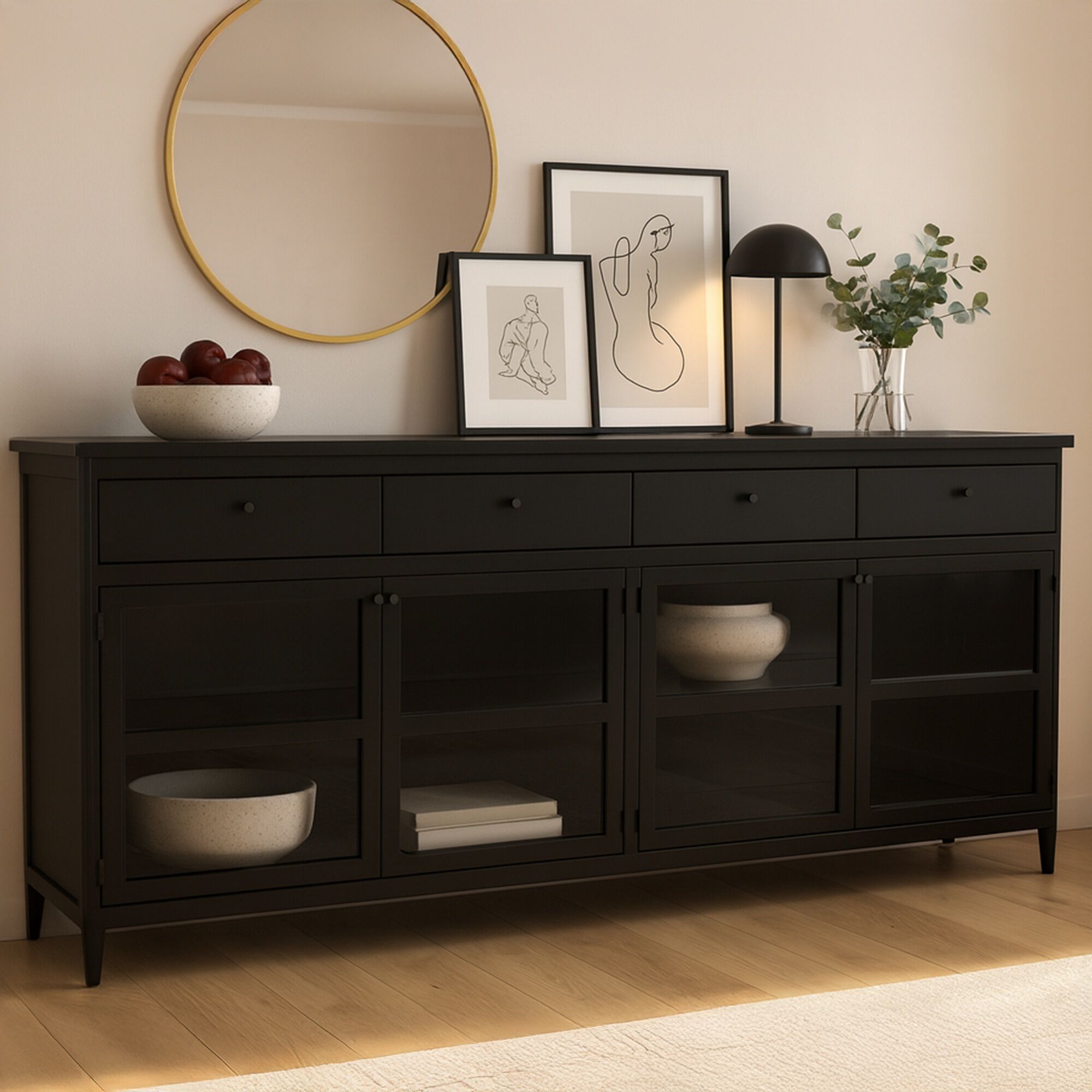 Henry 95 X 16 inch Black Sideboard