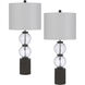Mystic 35 inch 150.00 watt Dark Oak Lamp Set Portable Light