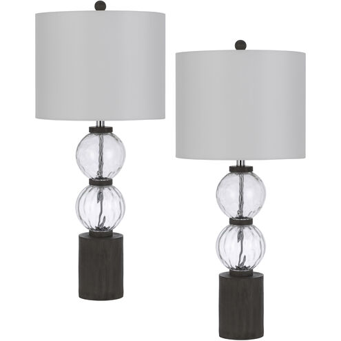 Mystic 35 inch 150.00 watt Dark Oak Lamp Set Portable Light