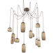 Vessel LED 15.2 inch Burnished Bronze Swag Multi-Pendant Ceiling Light in 3000K LED