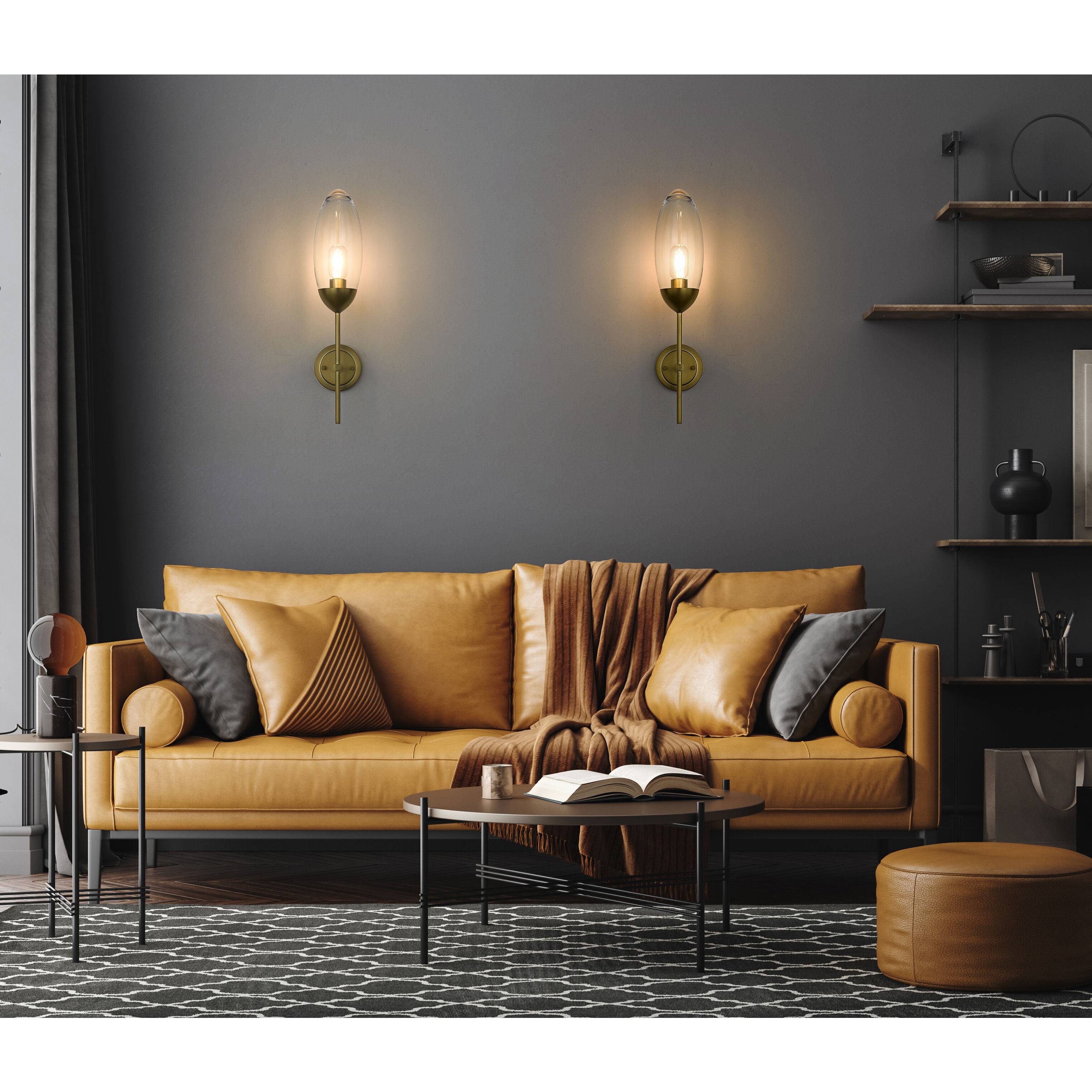 Arden 1 Light 4.5 inch Rubbed Brass Wall Sconce Wall Light