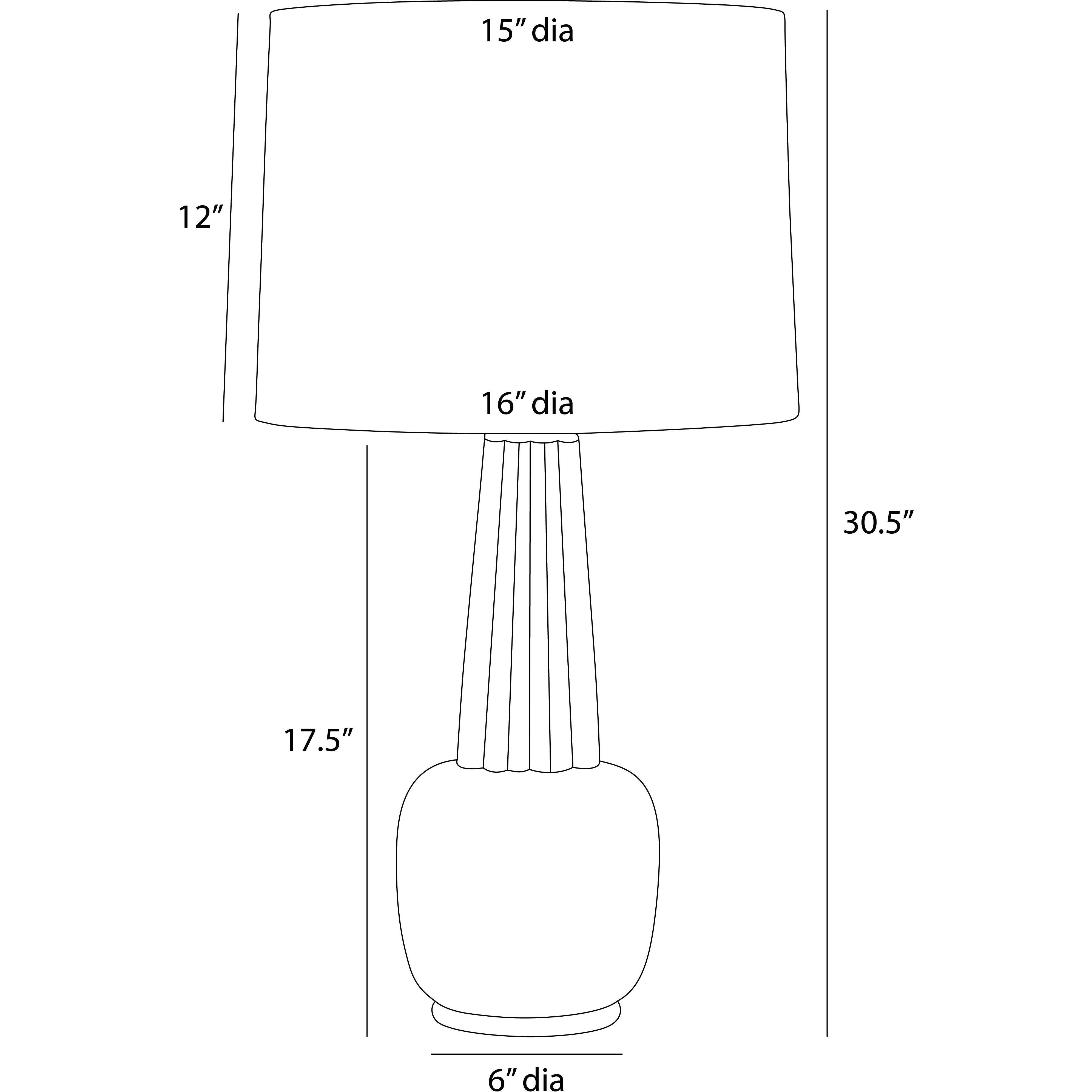 Arlington 30.5 inch 150.00 watt Ivory and Antique Brass Table Lamp Portable Light