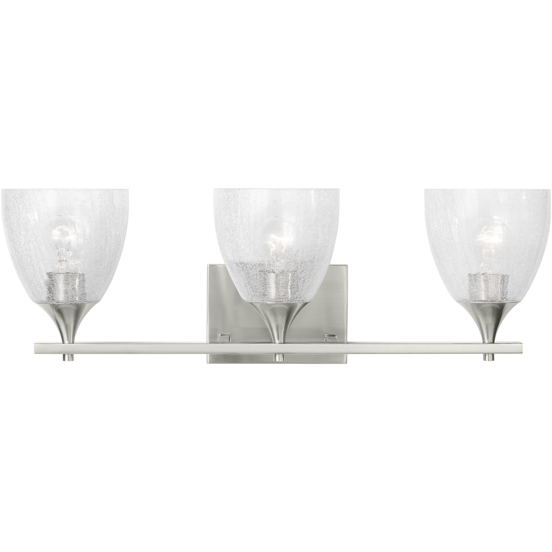 Drew & Jonathan Toffino 3 Light 26 inch Brushed Nickel Vanity Light Wall Light