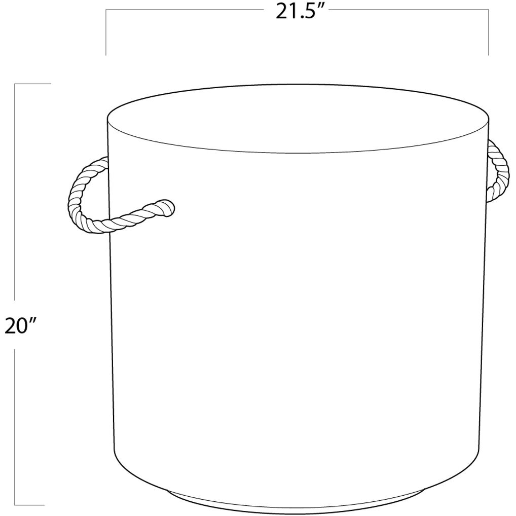 Aegean 21.5 X 21.5 inch White Side Table, Round