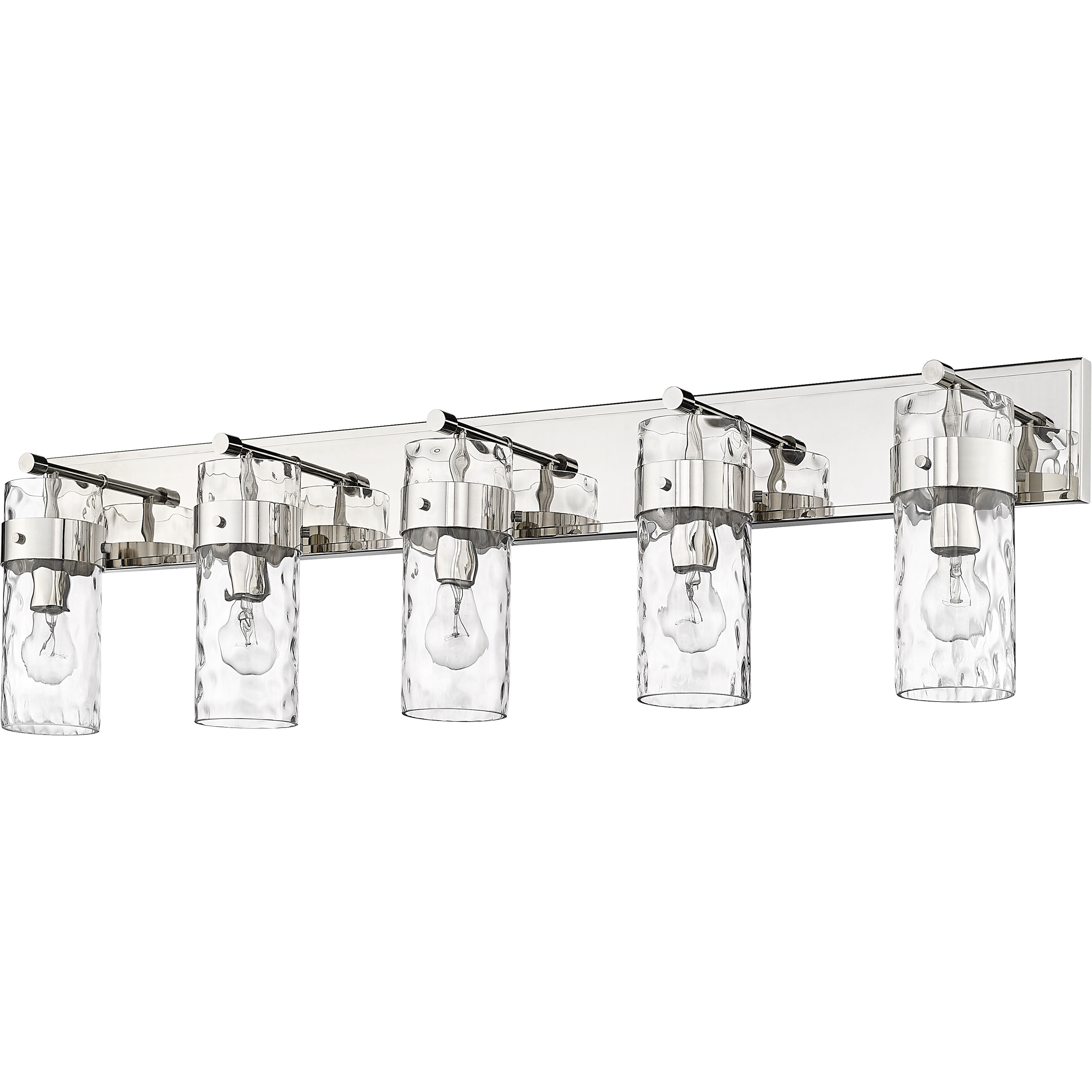 Fontaine 5 Light 44 inch Polished Nickel Vanity Wall Light