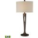 Martcliff 35 inch 9.5 watt Burnished Bronze Table Lamp Portable Light in LED, 3-Way