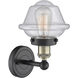 Oxford Sconce Wall Light in Black Antique Brass, Seedy
