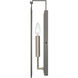 Gianni Sconce Wall Light in Dark Gray/Satin Nickel