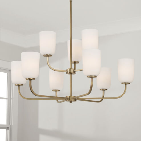 Lawson 9 Light 32 inch Aged Brass Chandelier Ceiling Light