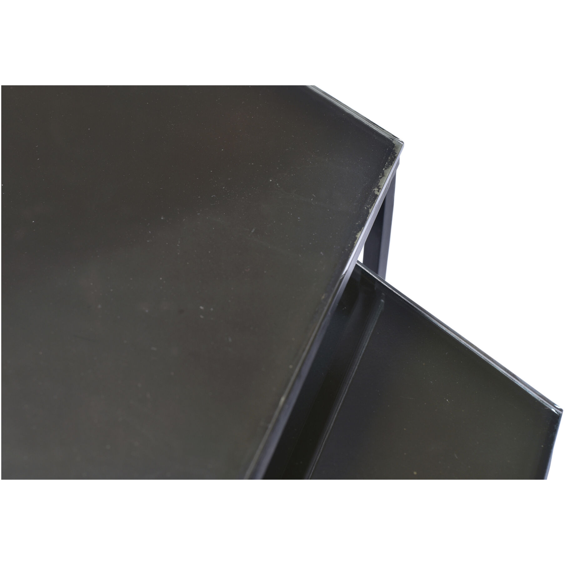 Polygon 21 X 19 inch Black Accent Table, Set of 2