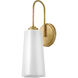 Honey 1 Light 7 inch Distressed Brass Bath Light Wall Light