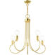 Bari 5 Light 25 inch Polished Brass Chandelier Ceiling Light