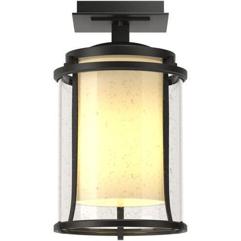 Meridian 1 Light 7.7 inch Coastal Black Outdoor Semi-Flush