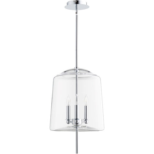 Lustrous 3 Light 12.5 inch Chrome Pendant Ceiling Light