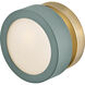 Mercer 6.75 inch Sage Green with Heritage Brass ADA Indoor Wall Sconce Wall Light