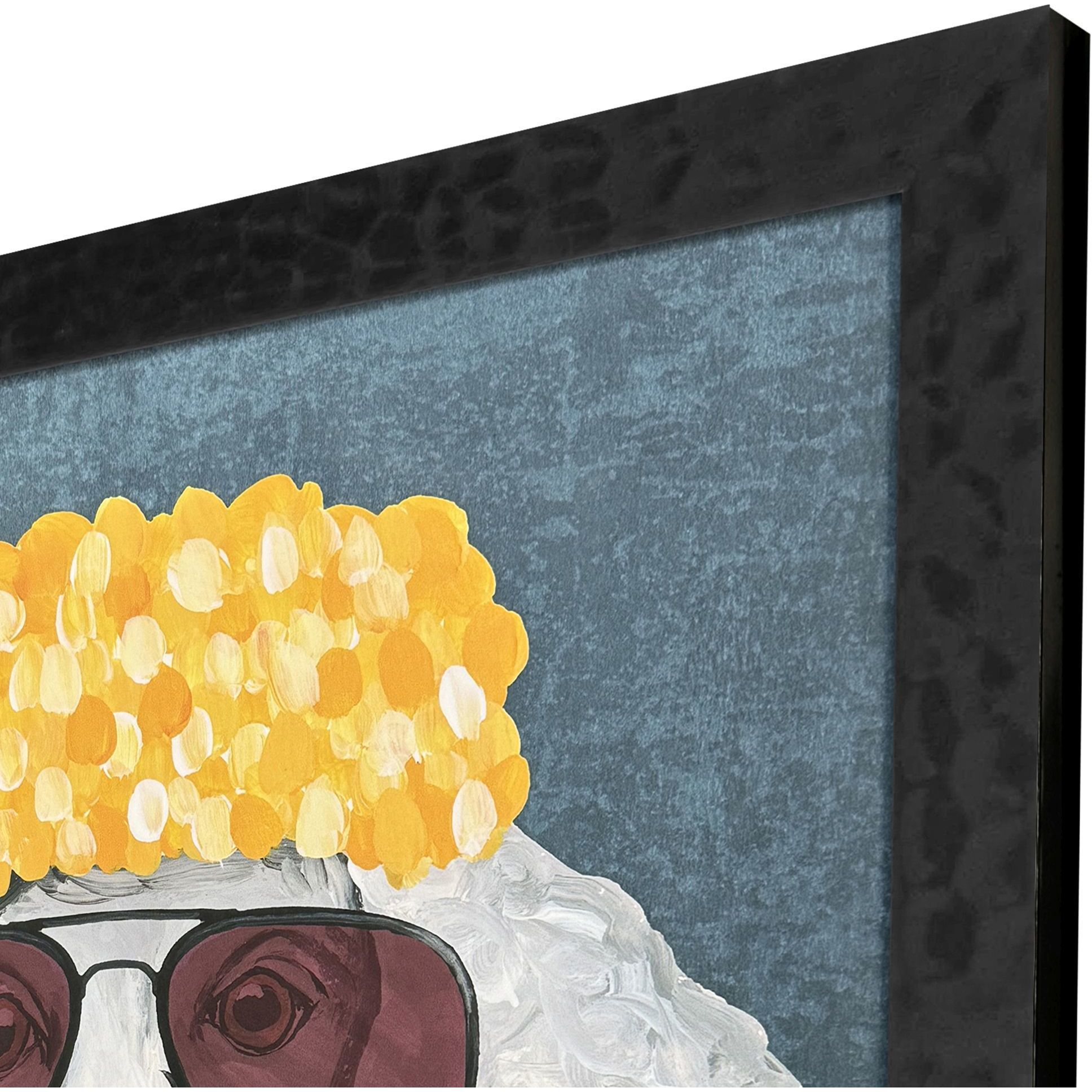 Whimsy Dog Multi and Blue and Green and Black Framed Art, Propac