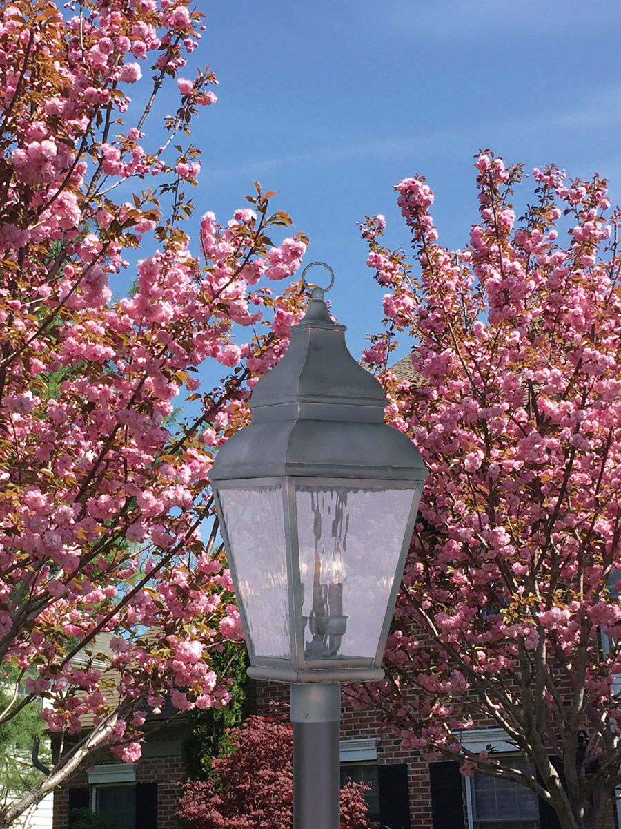 Exeter 3 Light 30 inch Charcoal Outdoor Post Top Lantern