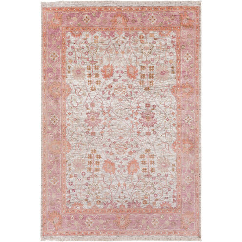 Maeva 108 X 72 inch Peach/Bright Pink/Ivory/Cream Rugs, Wool and Viscose