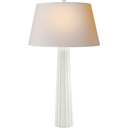 Chapman & Myers Fluted Spire 31.5 inch 150.00 watt Plaster White Table Lamp Portable Light in Natural Paper, Large
