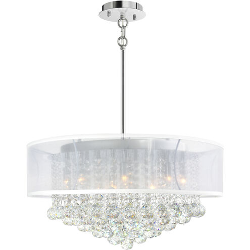 Radiant 12 Light 24 inch Chrome Drum Shade Chandelier Ceiling Light