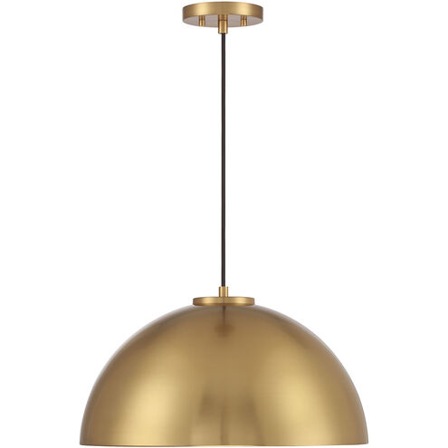 Vintage 1 Light 18 inch Natural Brass Pendant Ceiling Light