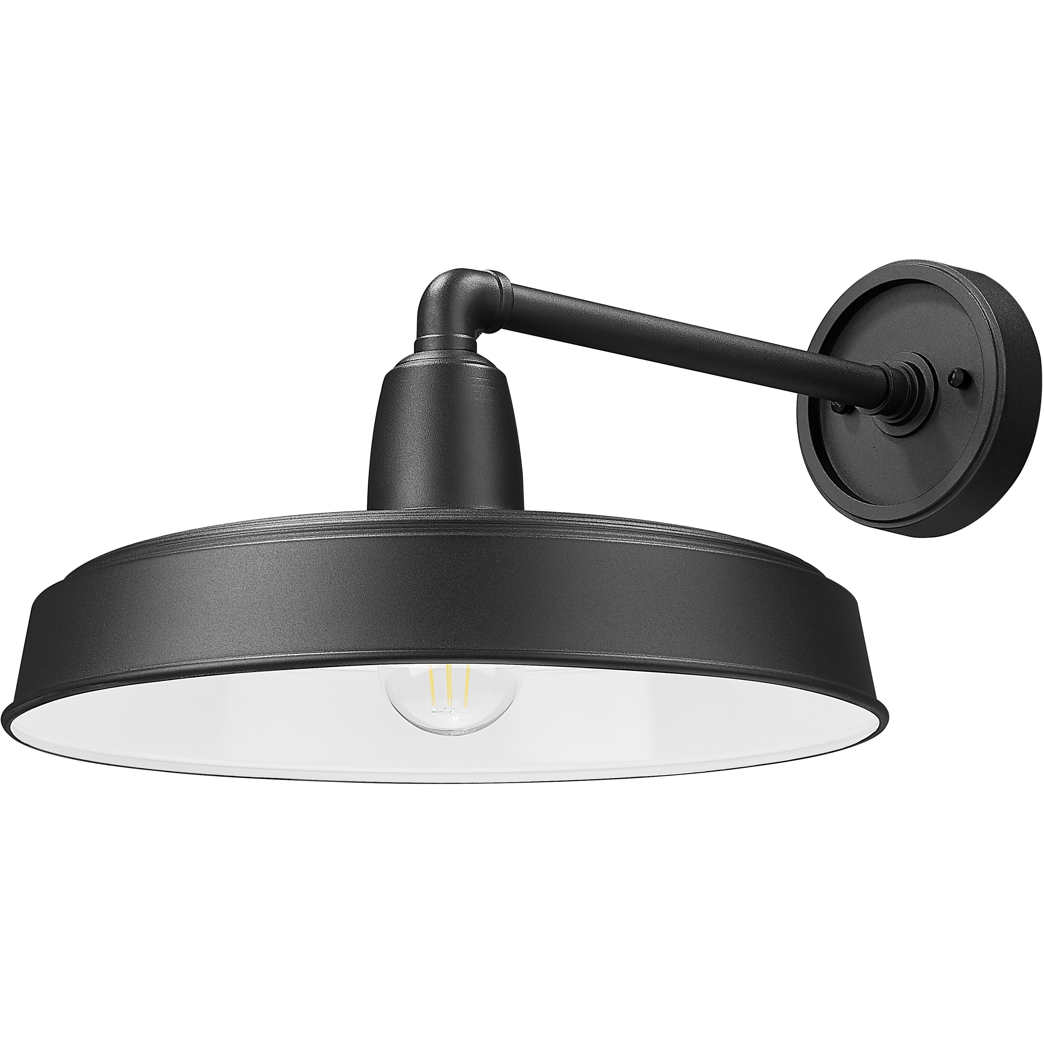 RLM 1 Light 9.5 inch Sand Black Outdoor Wall Light